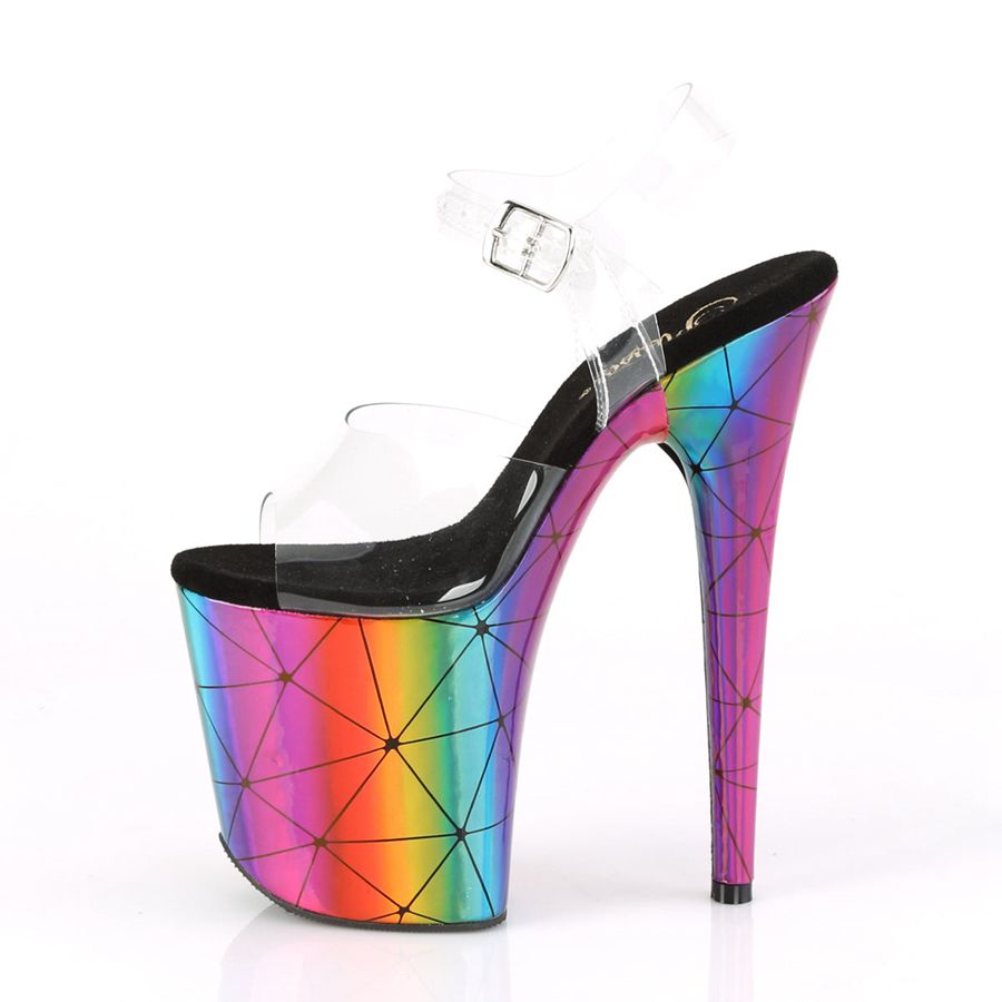 Sandales Bride Cheville Pleaser Flamingo-808WR Multicolore Femme | GLR-4937066