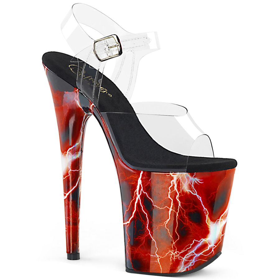 Sandales Bride Cheville Pleaser Flamingo-808STORM Rouge Femme | VPD-7395731