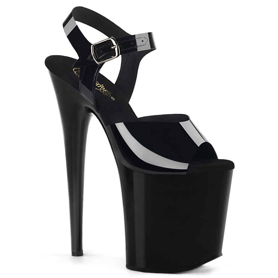 Sandales Bride Cheville Pleaser Flamingo-808N Noir Femme | TXY-7368660