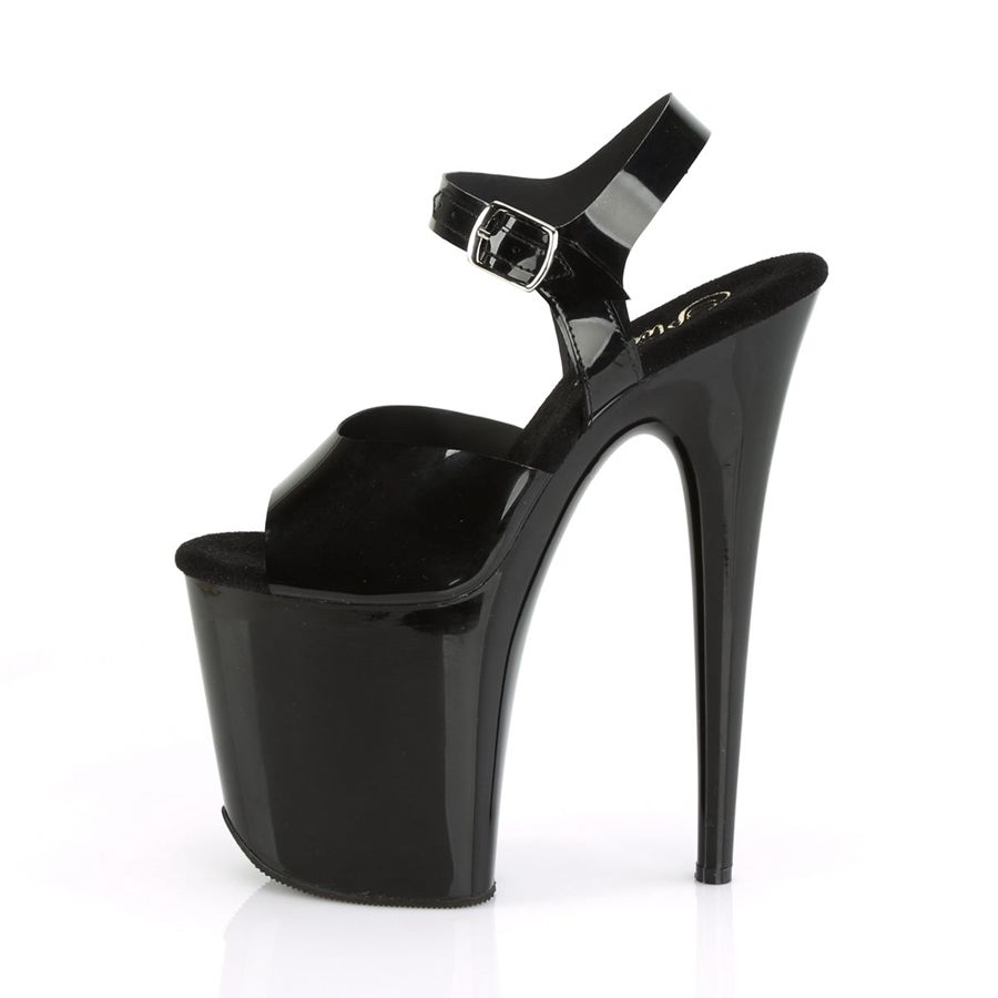 Sandales Bride Cheville Pleaser Flamingo-808N Noir Femme | TXY-7368660