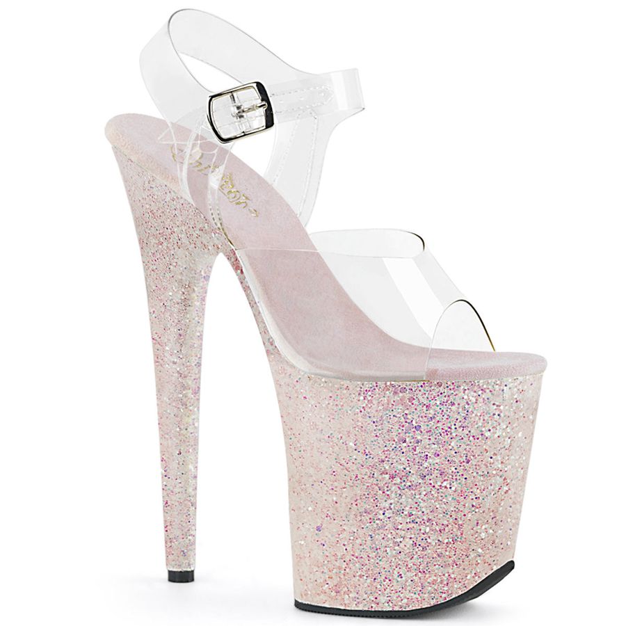 Sandales Bride Cheville Pleaser Flamingo-808LG Rose Femme | MXG-9648687