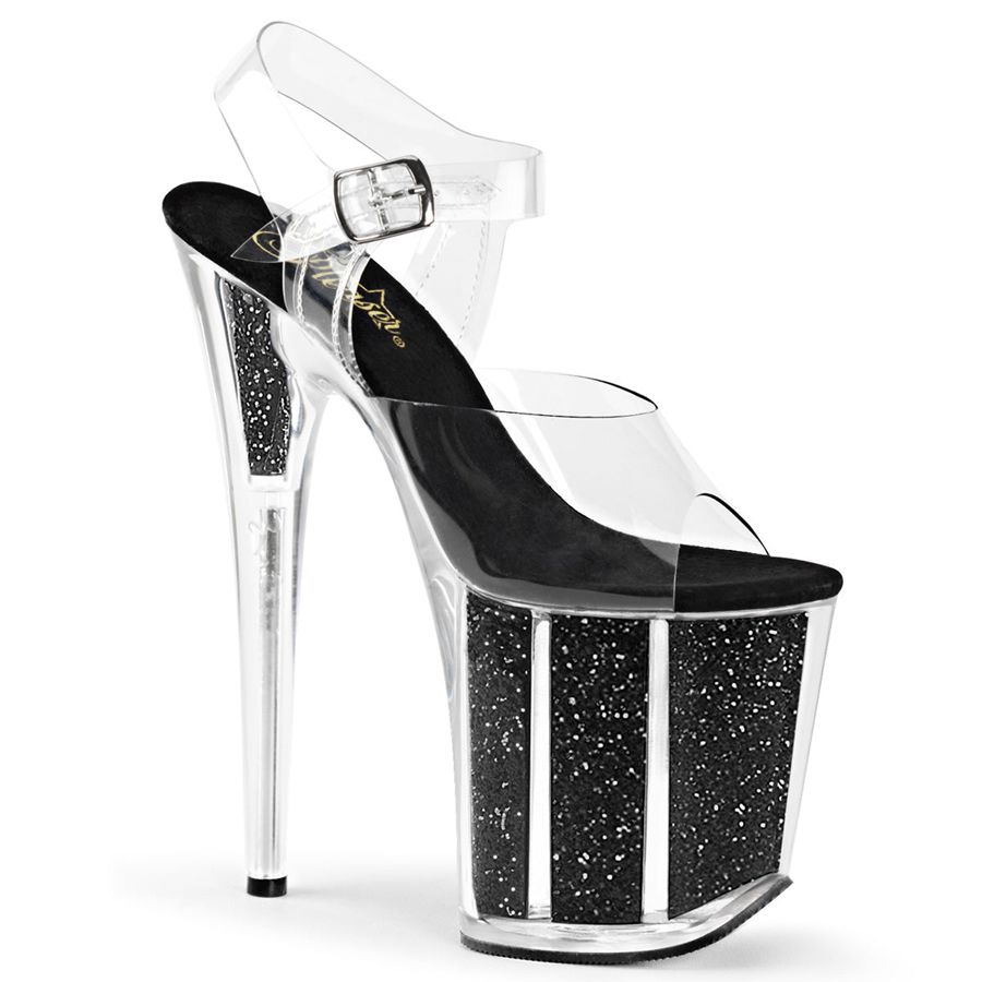 Sandales Bride Cheville Pleaser Flamingo-808G Noir Femme | UXM-7662987