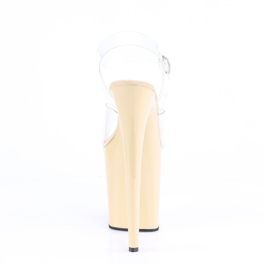 Sandales Bride Cheville Pleaser Flamingo-808 Beige Femme | VSD-2960906