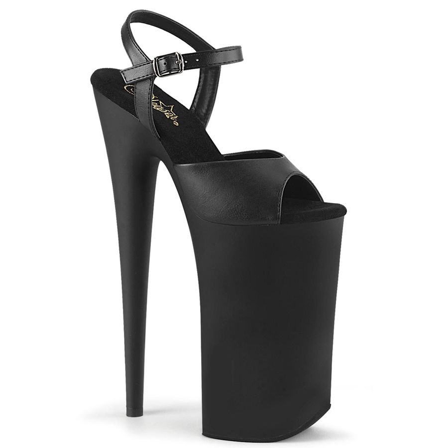 Sandales Bride Cheville Pleaser Beyond-009 Noir Femme | STB-7050335