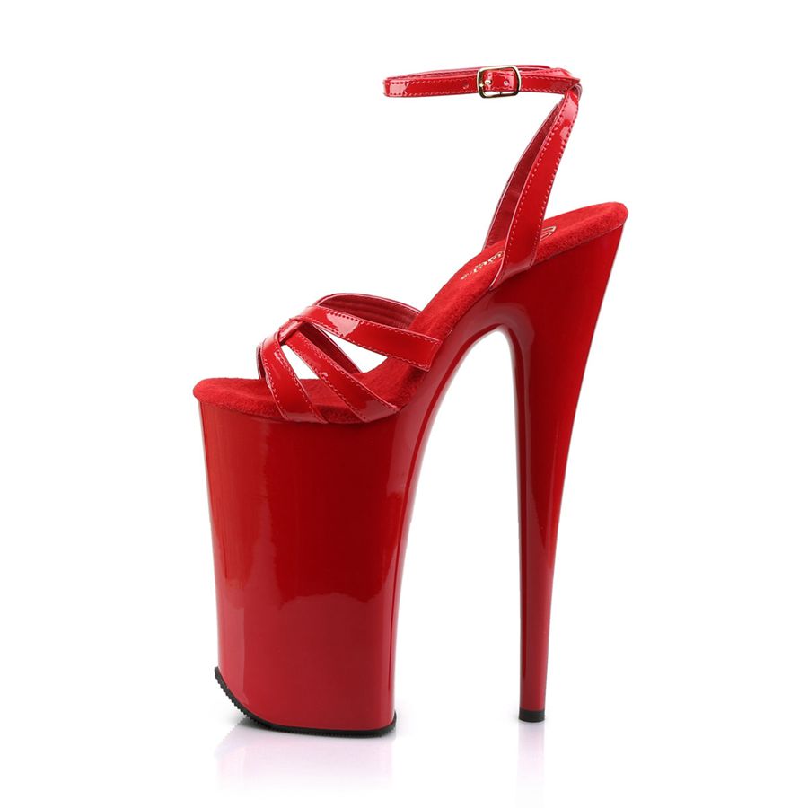 Sandales Bride Cheville Pleaser Beyond-012 Rouge Femme | HPO-3775408