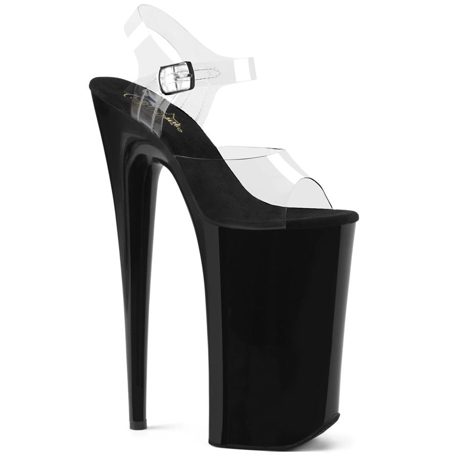 Sandales Bride Cheville Pleaser Beyond-008 Noir Femme | ELU-2736260