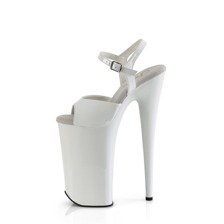 Sandales Bride Cheville Pleaser Beyond-009 Blanche Femme | YMN-3081650