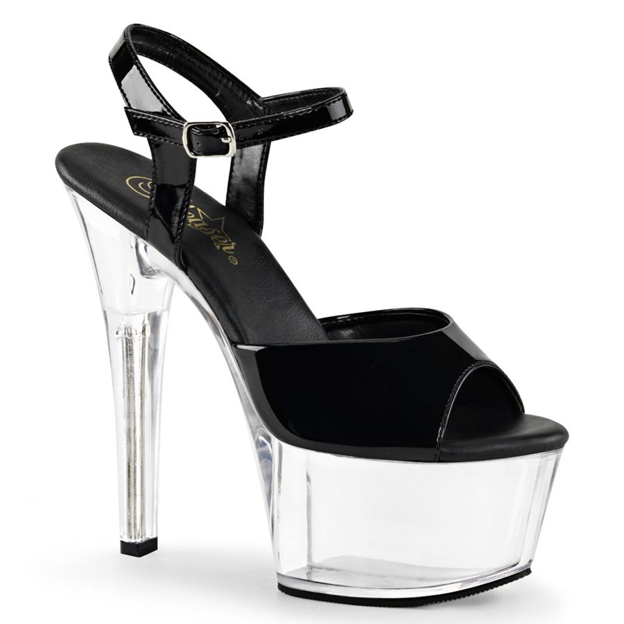 Sandales Bride Cheville Pleaser Aspire-609 Clear Femme | TAE-0784812