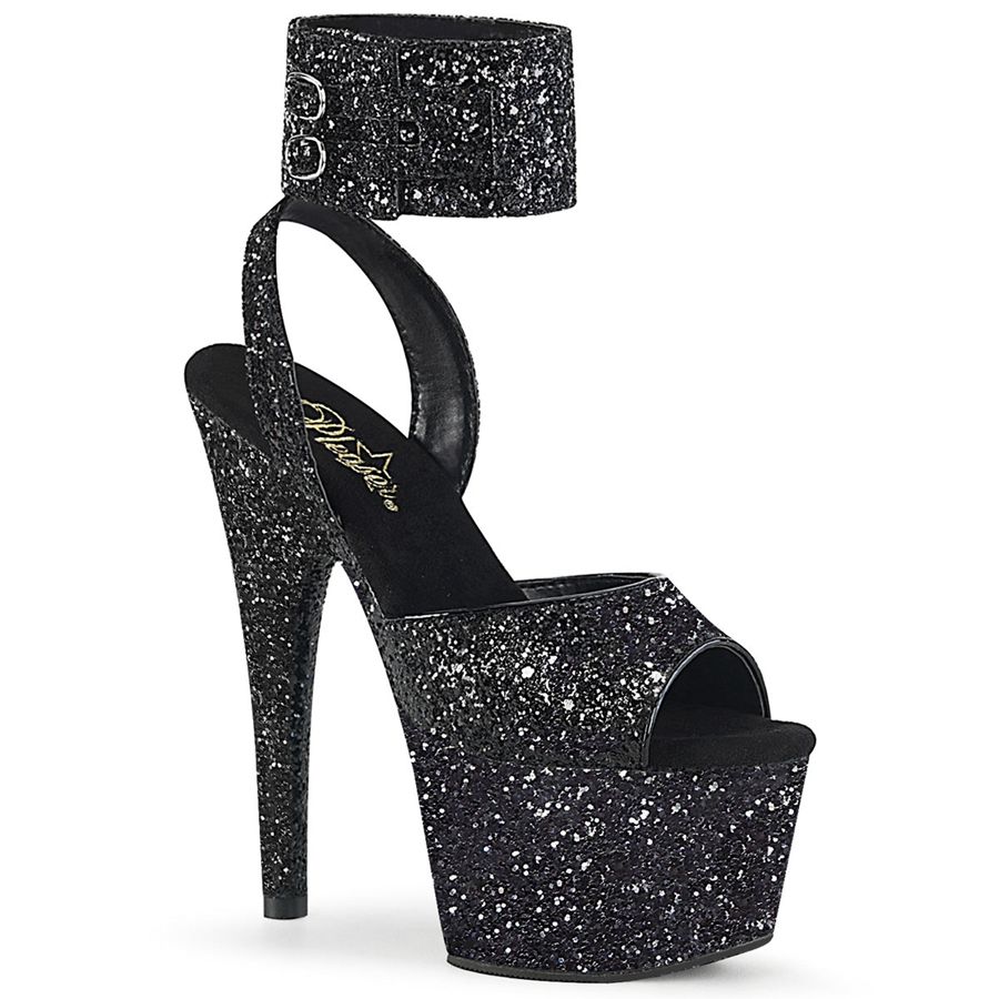 Sandales Bride Cheville Pleaser Adore-791LG Noir Femme | GWF-7335718