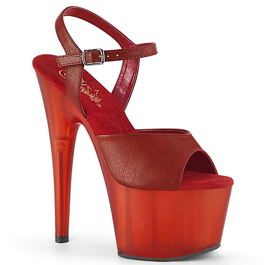 Sandales Bride Cheville Pleaser Adore-709T Rouge Femme | WLS-2491005