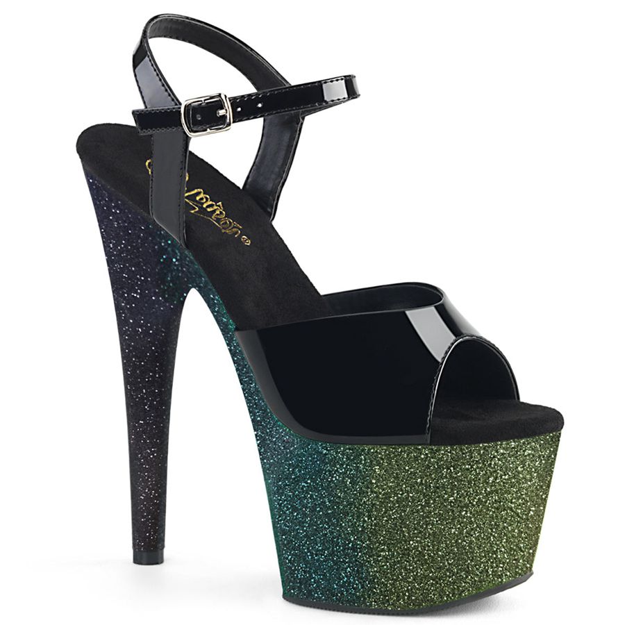 Sandales Bride Cheville Pleaser Adore-709OMBRE Vert Femme | QSR-4549840