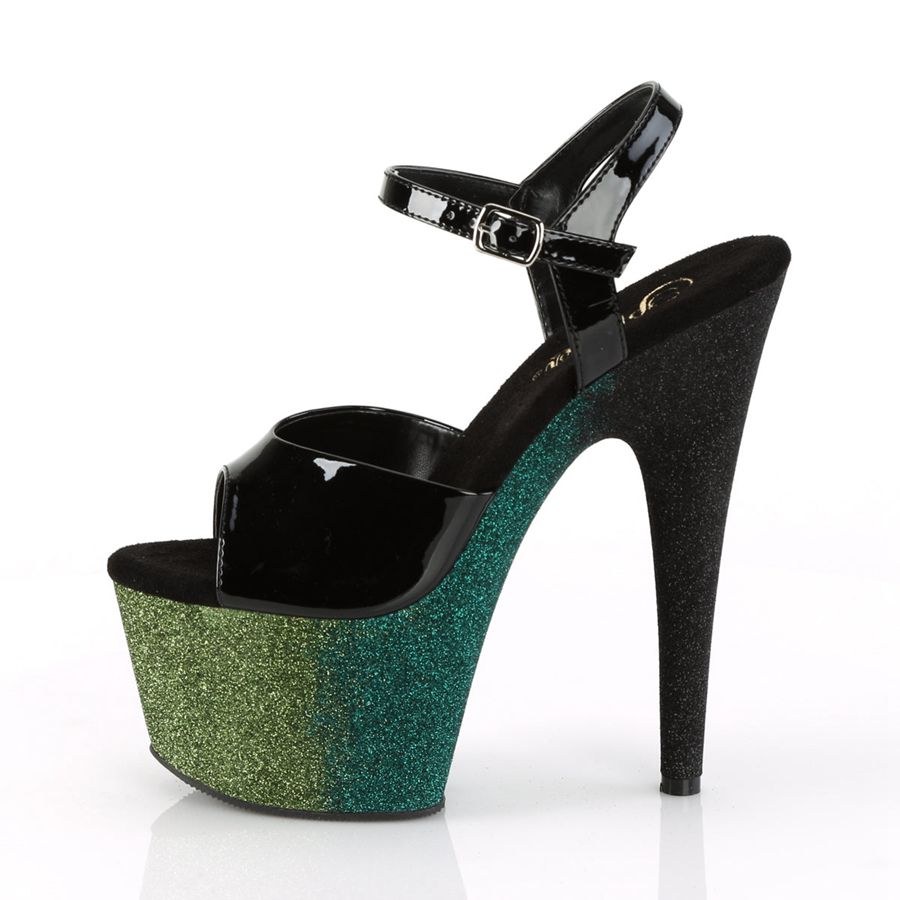 Sandales Bride Cheville Pleaser Adore-709OMBRE Vert Femme | QSR-4549840