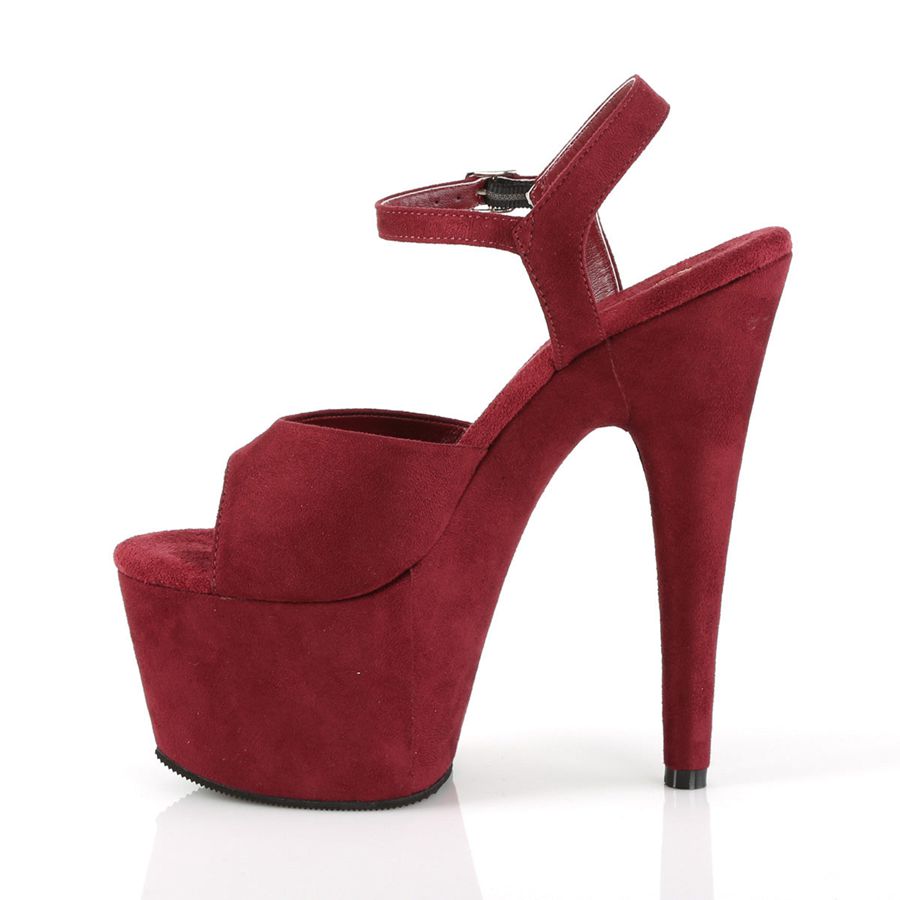 Sandales Bride Cheville Pleaser Adore-709FS Bordeaux Femme | BPW-8064569