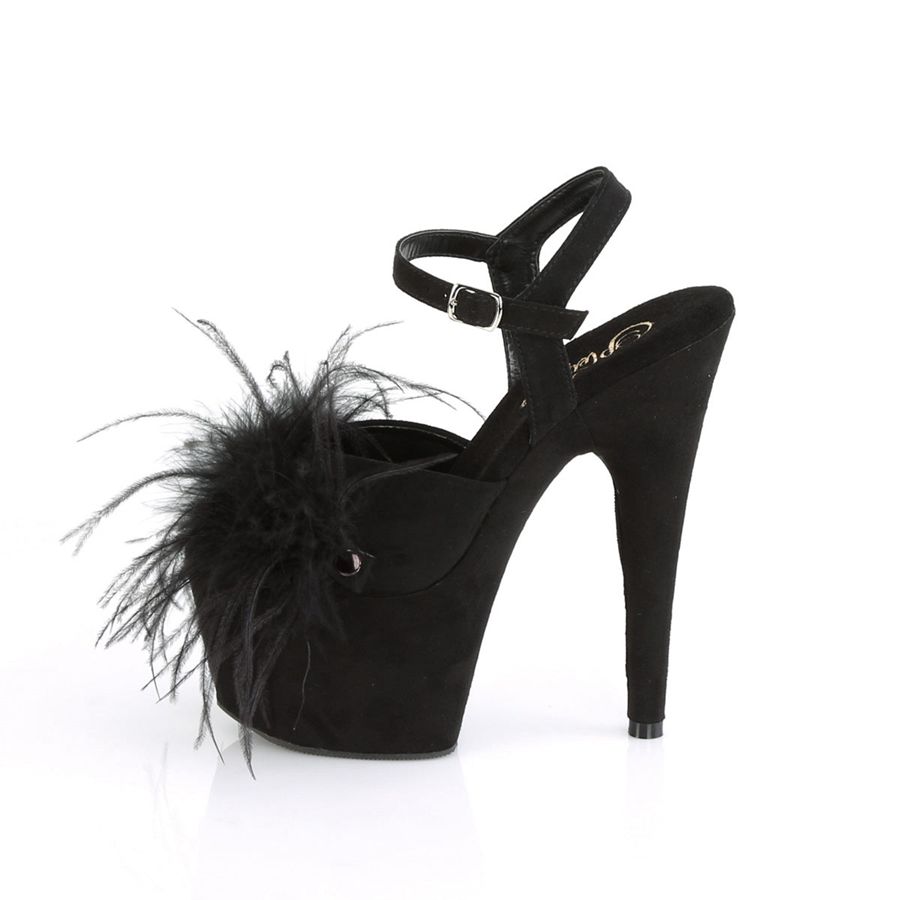 Sandales Bride Cheville Pleaser Adore-709F Noir Femme | OOI-5144020