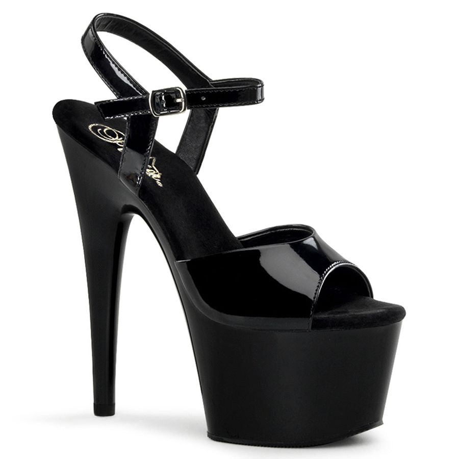 Sandales Bride Cheville Pleaser Adore-709 Noir Femme | KKZ-9623956