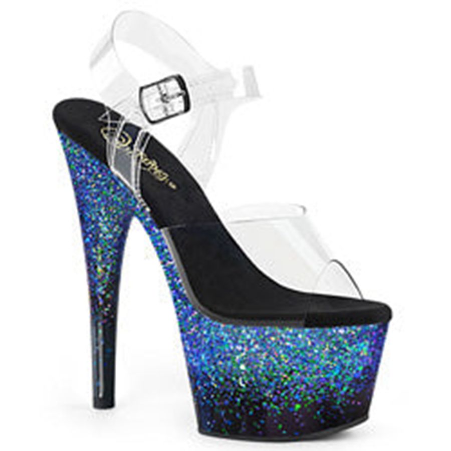 Sandales Bride Cheville Pleaser Adore-708SS Bleu Femme | SDH-0050282