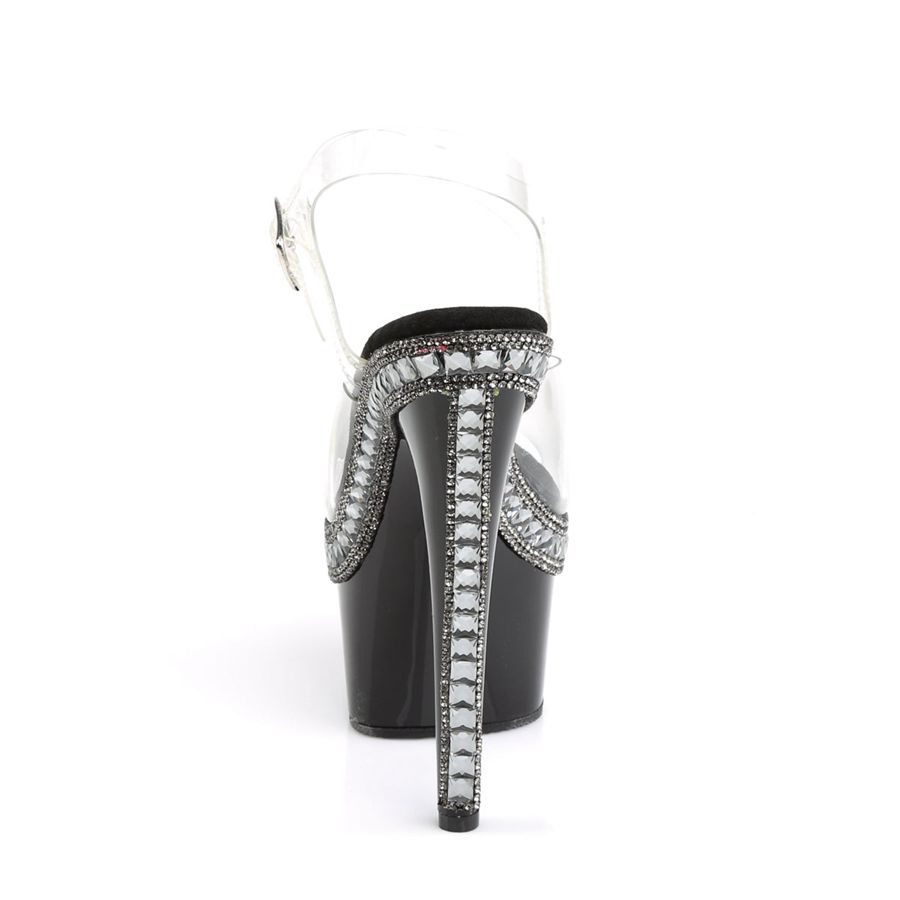 Sandales Bride Cheville Pleaser Adore-708RS-1 Noir Femme | KDV-2447474