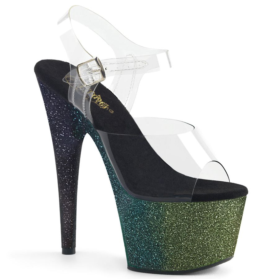 Sandales Bride Cheville Pleaser Adore-708OMBRE Vert Femme | WHG-1832279