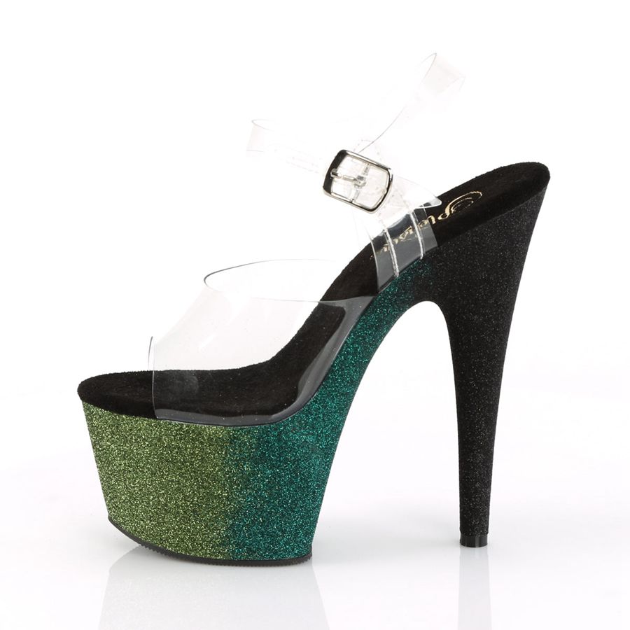 Sandales Bride Cheville Pleaser Adore-708OMBRE Vert Femme | WHG-1832279