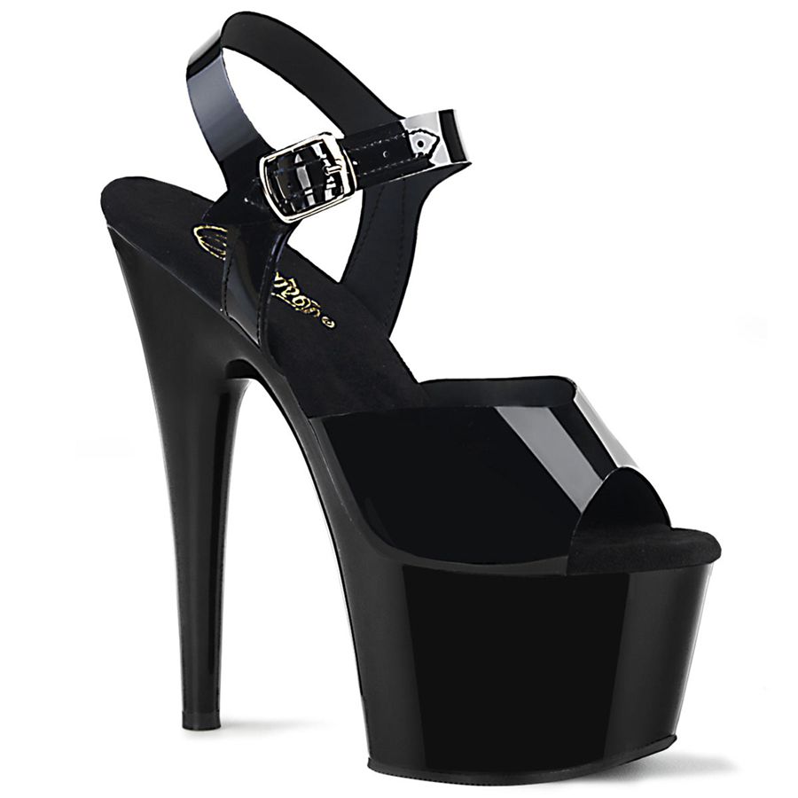 Sandales Bride Cheville Pleaser Adore-708N Noir Femme | ACN-2814315