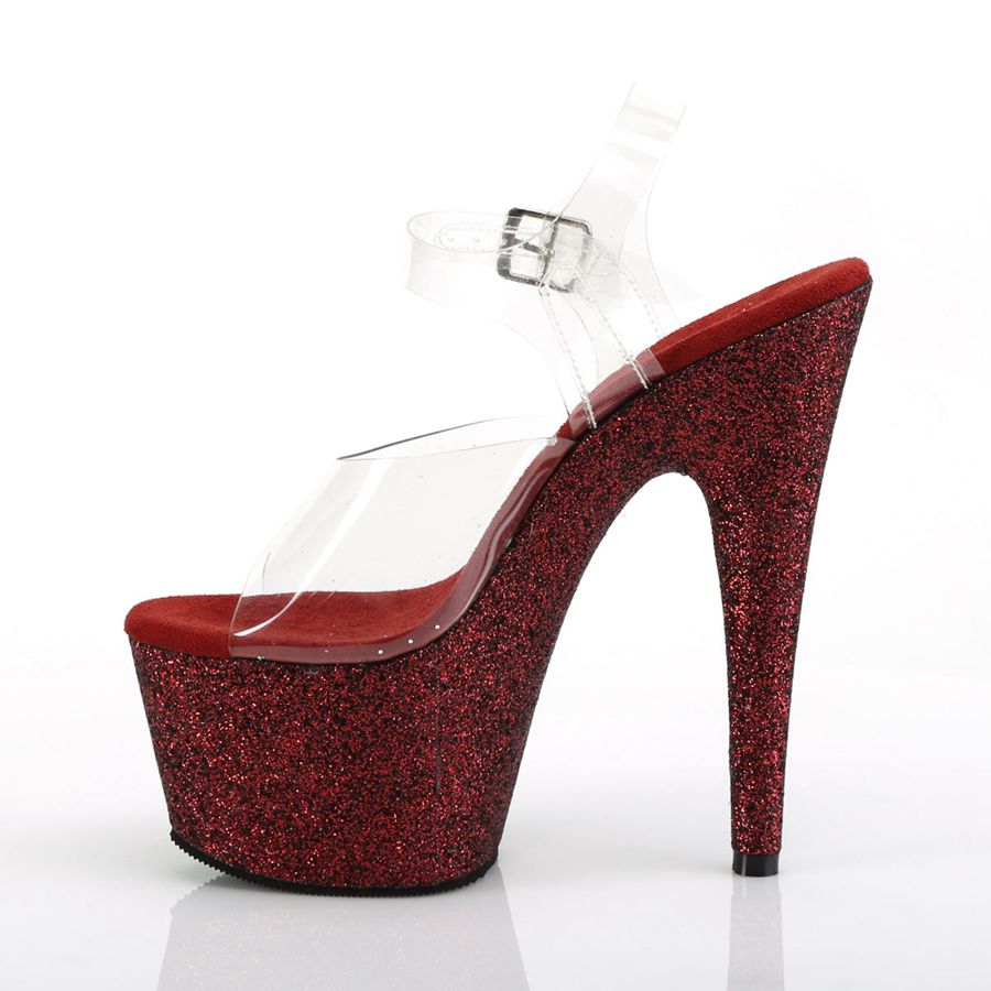 Sandales Bride Cheville Pleaser Adore-708HMG Bordeaux Femme | MUV-3607171