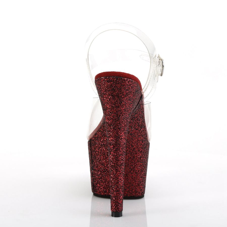 Sandales Bride Cheville Pleaser Adore-708HMG Bordeaux Femme | MUV-3607171