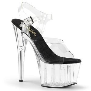 Sandales Bride Cheville Pleaser Adore-708 Clear Femme | GAY-3953743