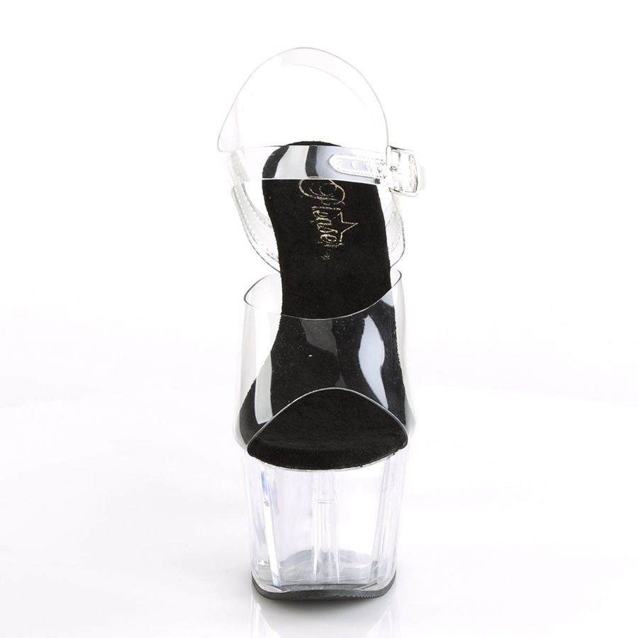 Sandales Bride Cheville Pleaser Adore-708 Clear Femme | GAY-3953743