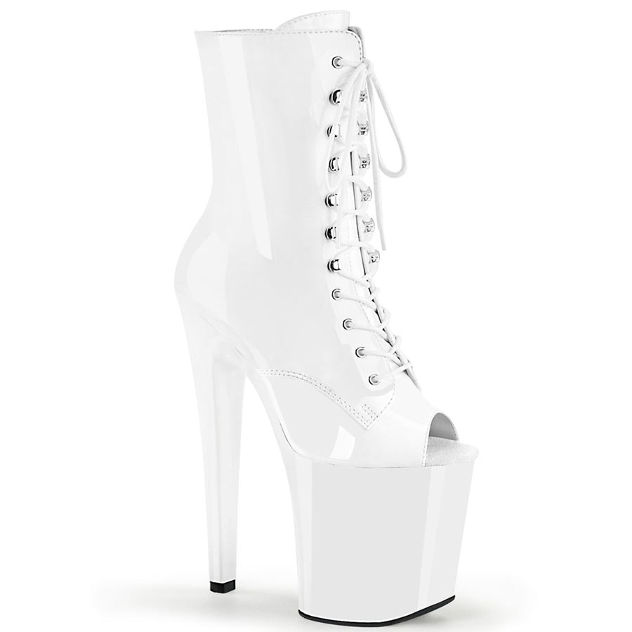 Bottines Pleaser Xtreme-1021 Blanche Femme | MDE-2879124