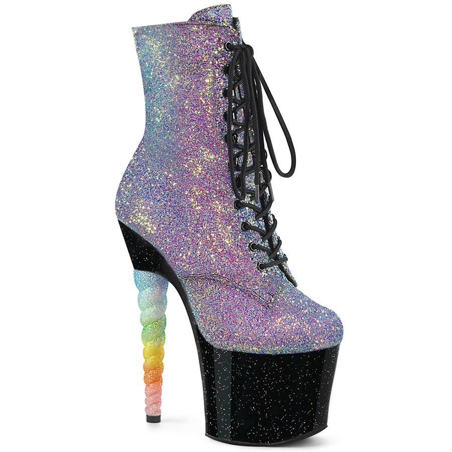 Bottines Pleaser Unicorn-1020G Violette Femme | VQJ-7511560