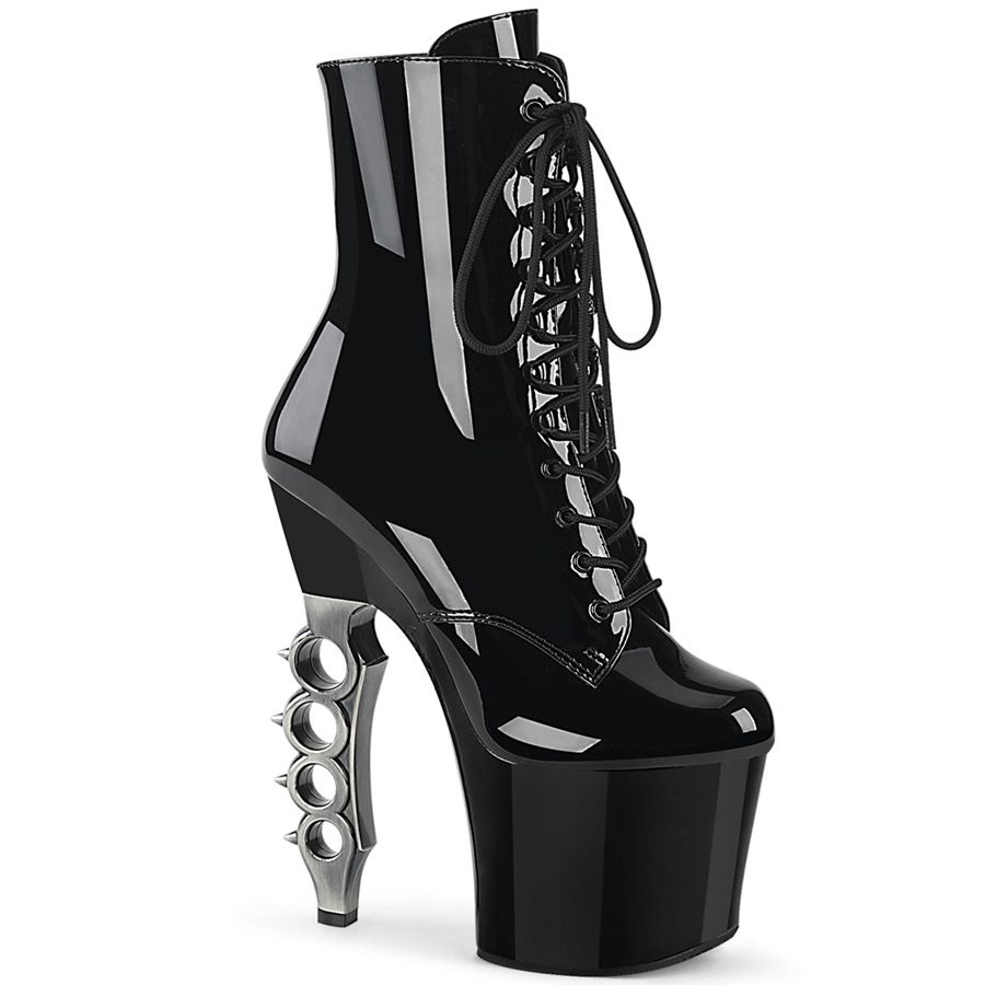 Bottines Pleaser Irongrip-1020 Noir Femme | ZNN-6090684