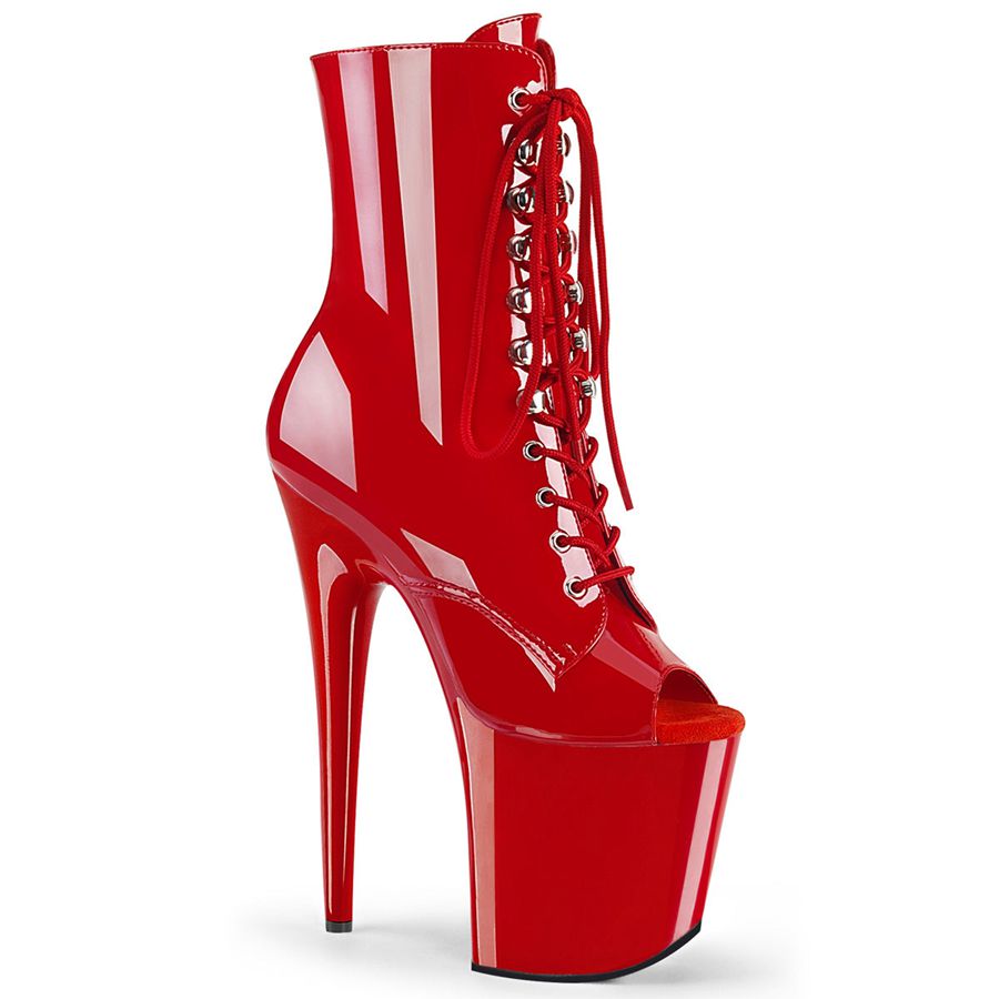 Bottines Pleaser Flamingo-1021 Rouge Femme | DAK-1113452