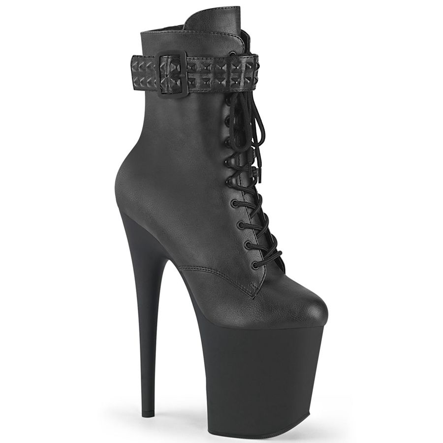 Bottines Pleaser Flamingo-1020STR Noir Femme | XBX-6133005