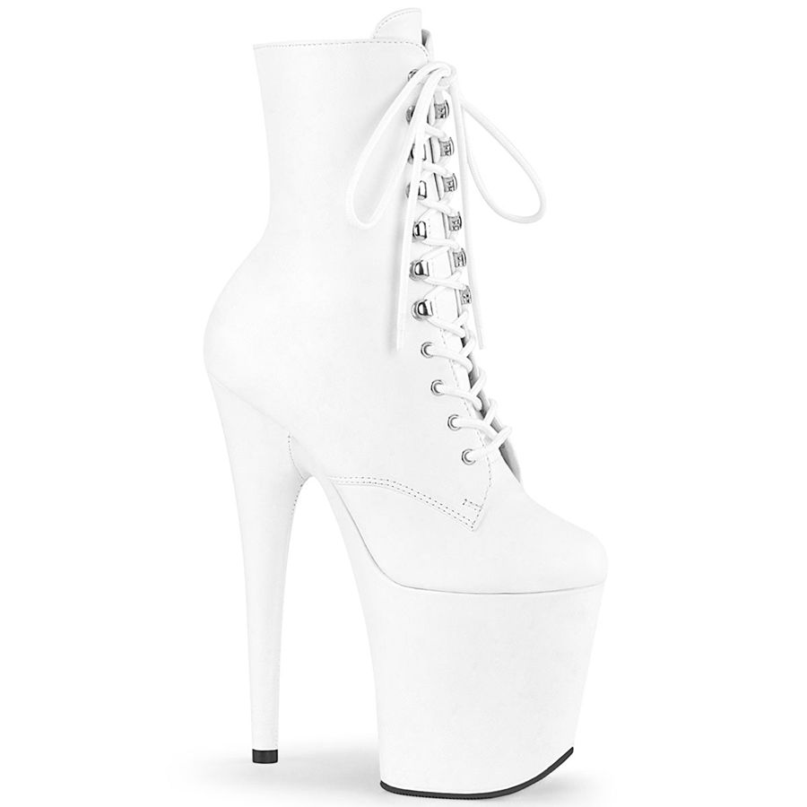 Bottines Pleaser Flamingo-1020LWR Blanche Femme | WBL-8218539