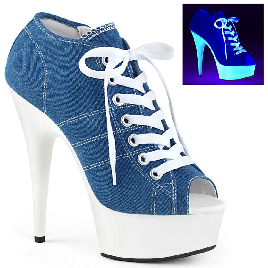 Bottines Pleaser Delight-600SK-01 Bleu Femme | WZT-4427314