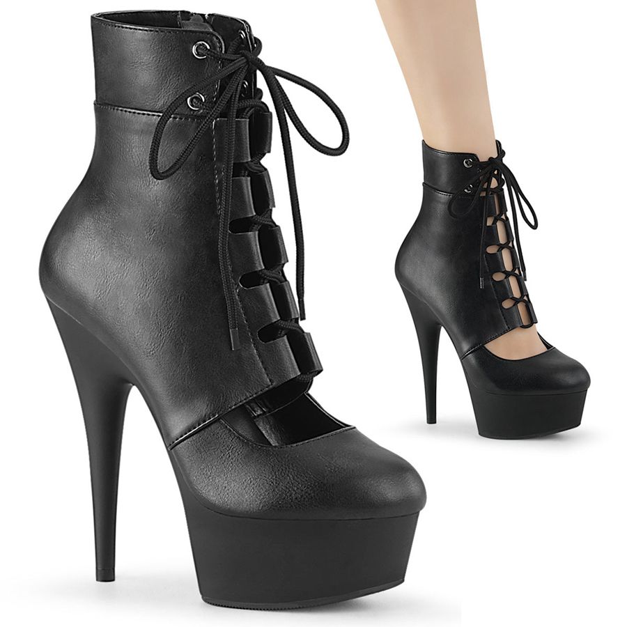 Bottines Pleaser Delight-600-21 Noir Femme | YCO-2728909