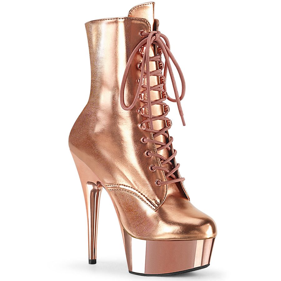 Bottines Pleaser Delight-1020 Rose Doré Femme | QQS-1588796