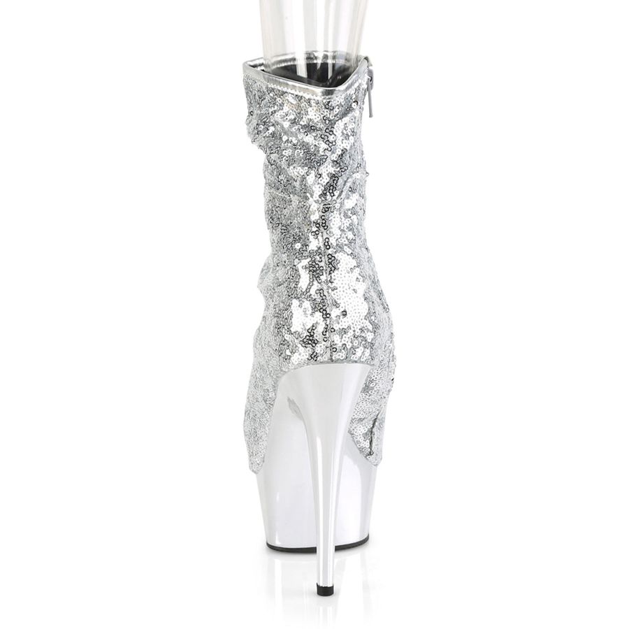 Bottines Pleaser Delight-1008SQ Argent Femme | GDW-9951727