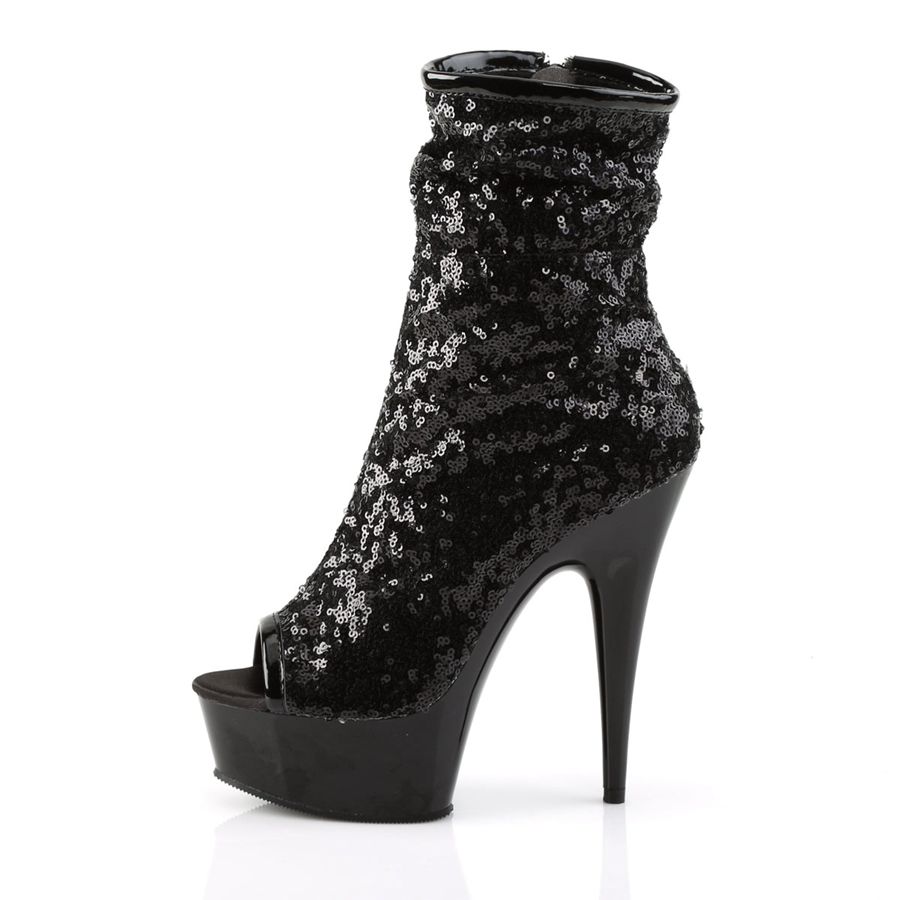 Bottines Pleaser Delight-1008SQ Noir Femme | QEY-7995795