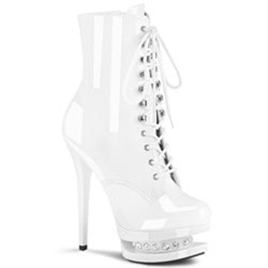 Bottines Pleaser Blondie-R-1020 Blanche Femme | ZQF-5300654