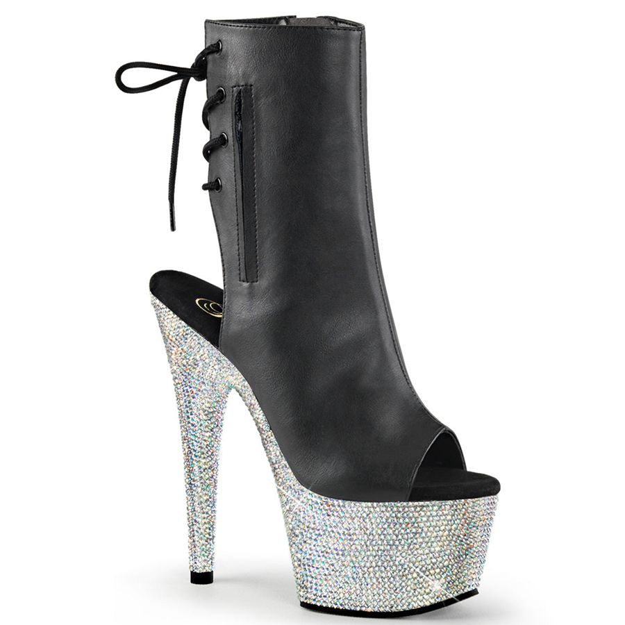 Bottines Pleaser Bejeweled-1018DM-7 Noir Femme | PJN-1924483