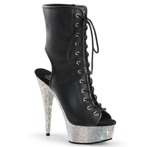 Bottines Pleaser Bejeweled-1016-6 Noir Femme | XFK-9535310