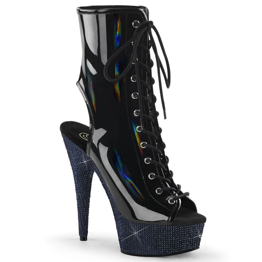 Bottines Pleaser Bejeweled-1016-6 Noir Femme | IWX-1531271