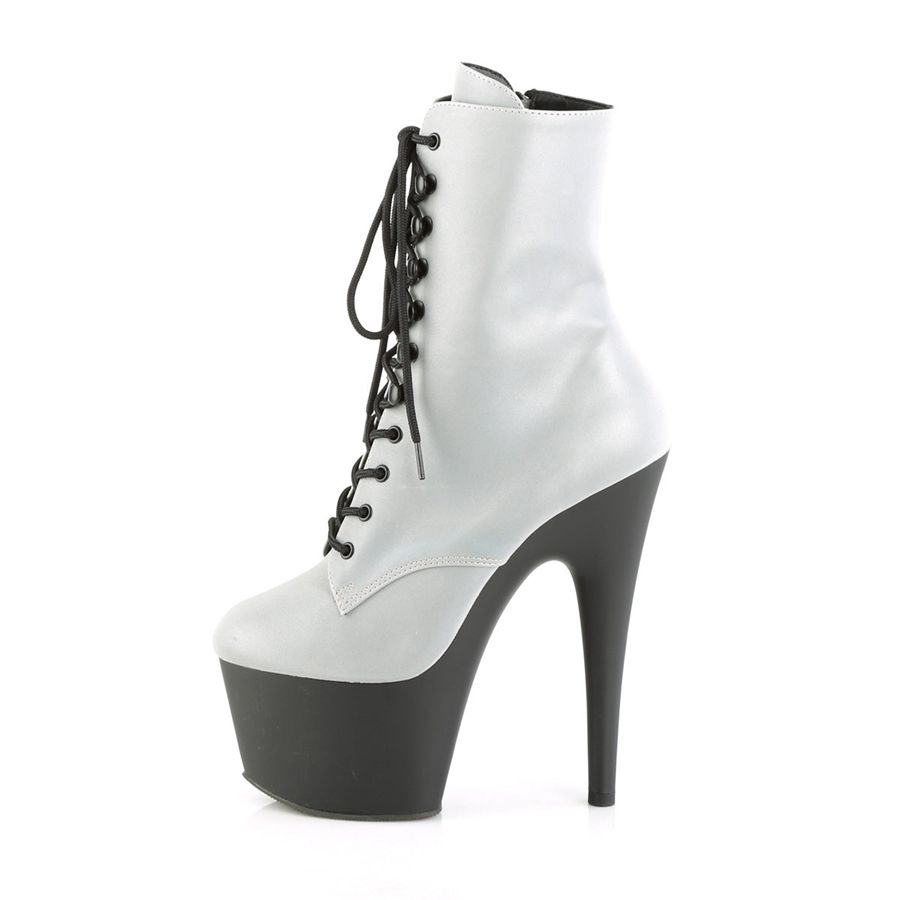 Bottines Pleaser Adore-1020REFL Blanche Femme | RNU-1937523