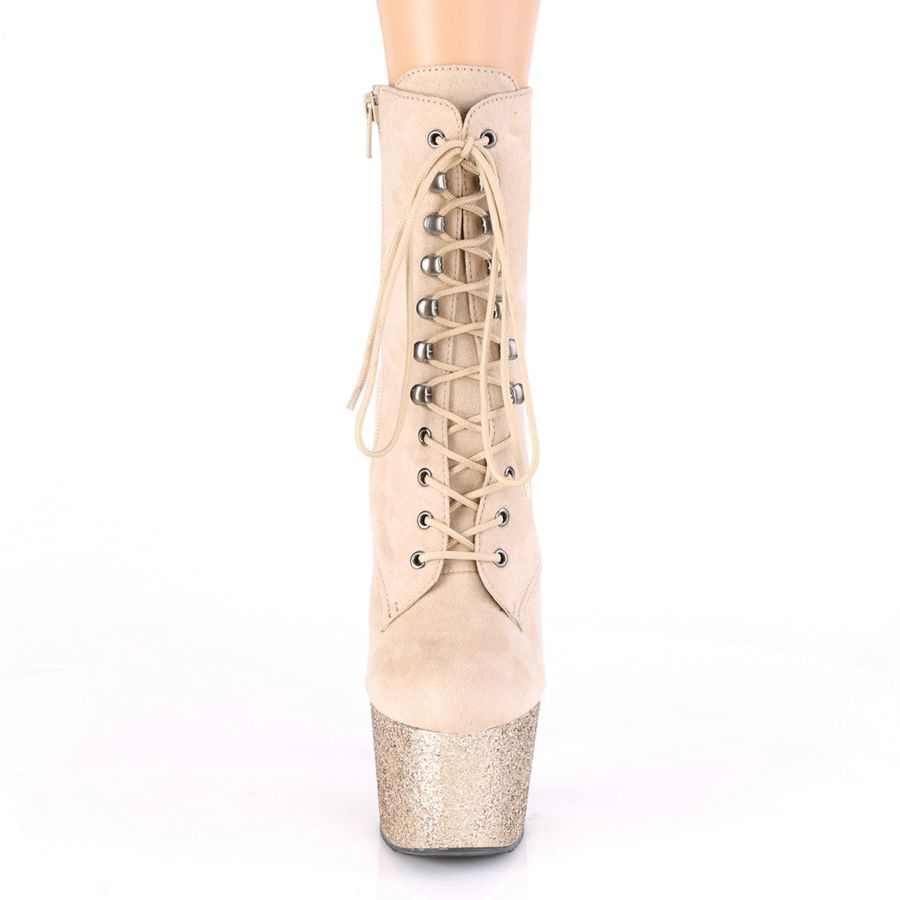 Bottines Pleaser Adore-1020FSMG Beige Femme | BPF-0254976