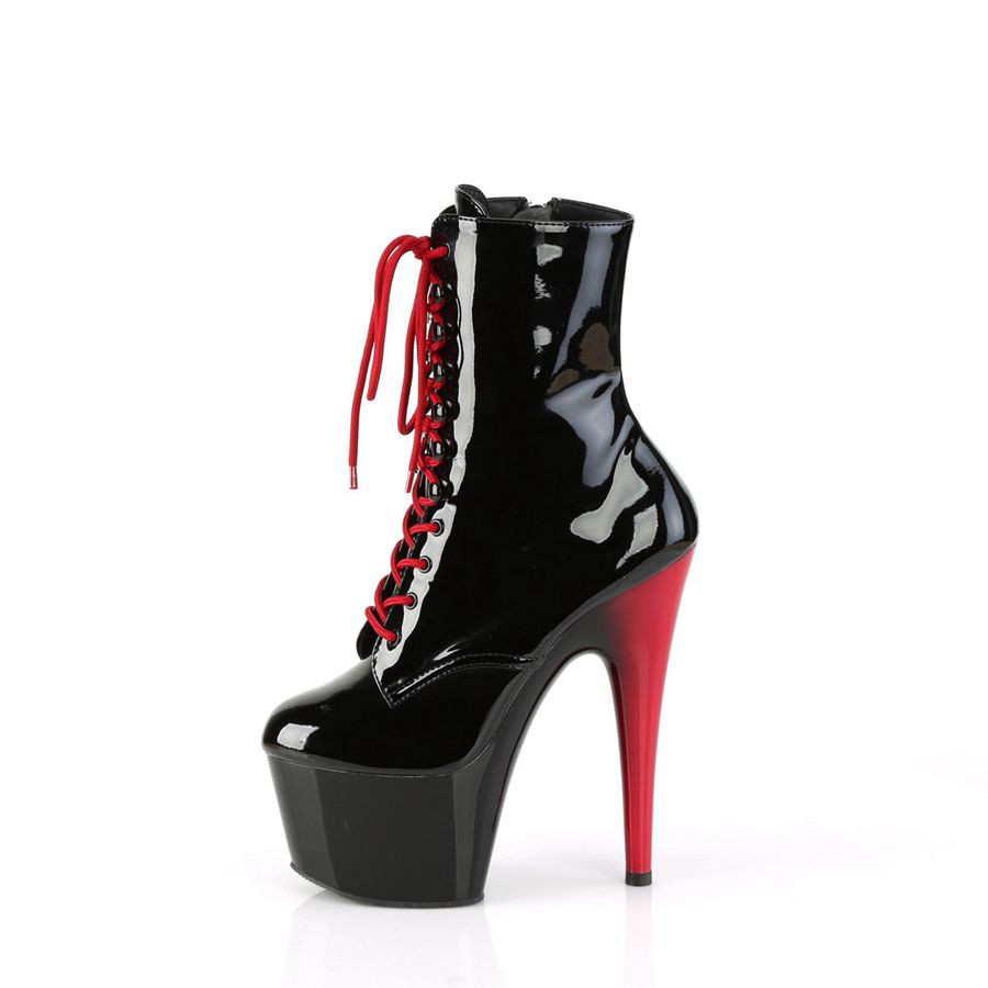 Bottines Pleaser Adore-1020 Noir Rouge Femme | YFE-7855771