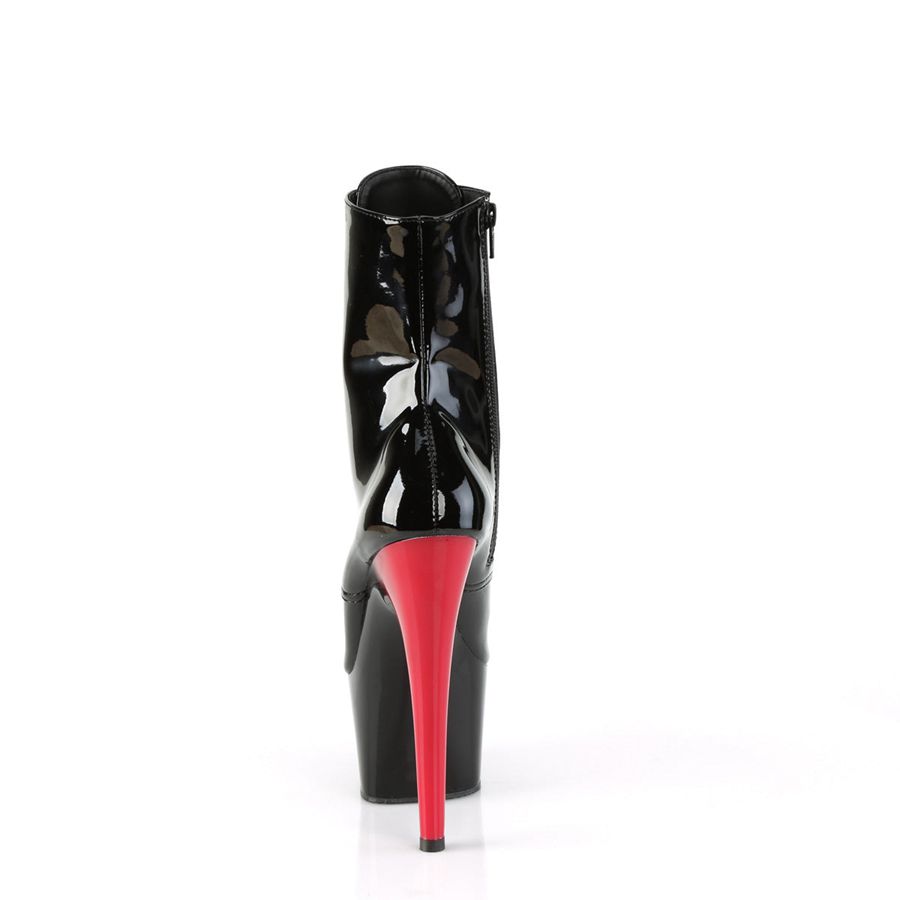 Bottines Pleaser Adore-1020 Noir Rouge Femme | YFE-7855771