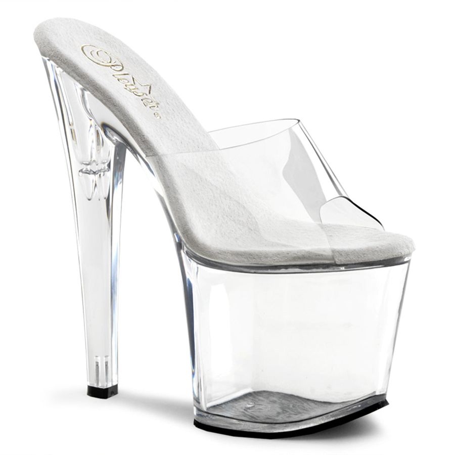 Sandales à Plateforme Pleaser Taboo-701 Clear Femme | UEH-2697911