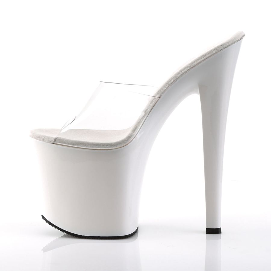 Sandales à Plateforme Pleaser Taboo-701 Blanche Femme | GLK-6503202