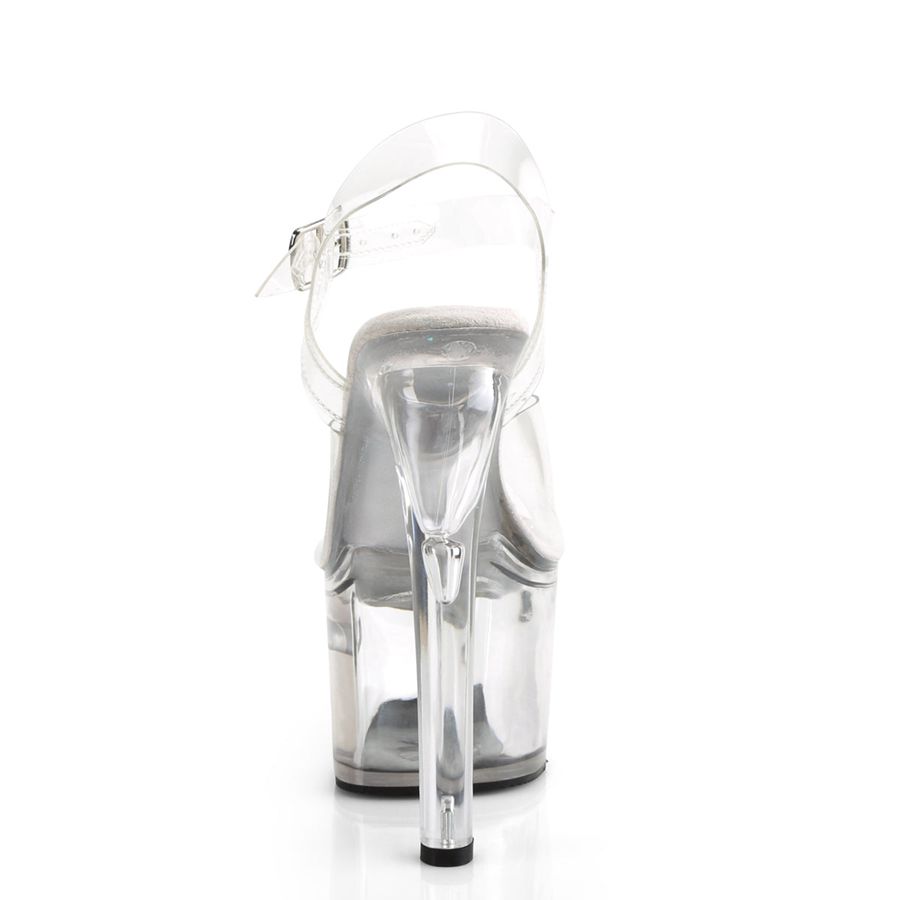 Sandales à Plateforme Pleaser Tipjar-708-2 Clear Femme | HWS-9301499